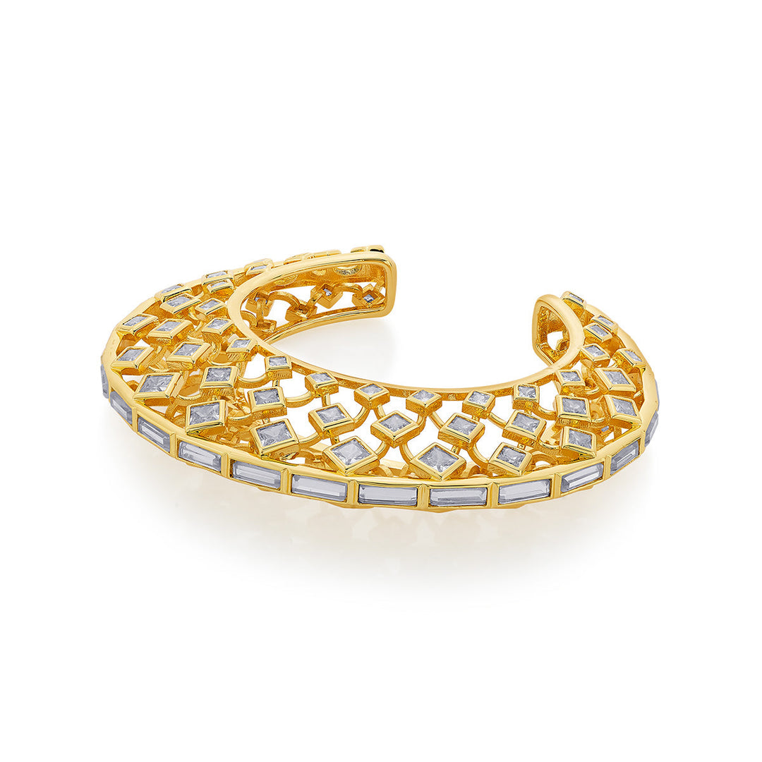 Aura Gold Moon Statement Cuff - Isharya | Modern Indian Jewelry