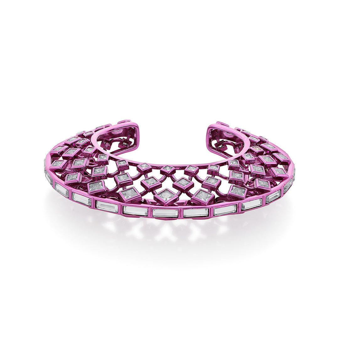 Rani Pink Moon Statement Cuff - Isharya | Modern Indian Jewelry