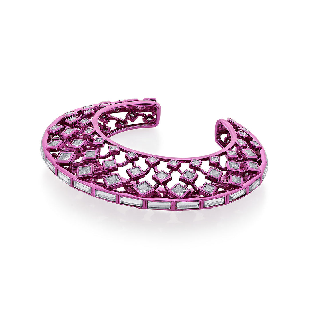 Rani Pink Moon Statement Cuff - Isharya | Modern Indian Jewelry
