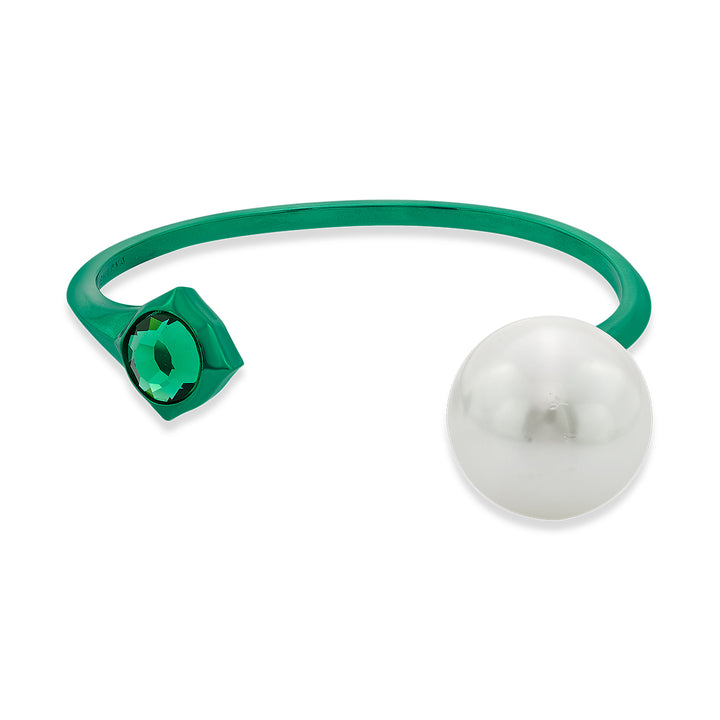 Zeenat Green Mirror Pearl Cuff