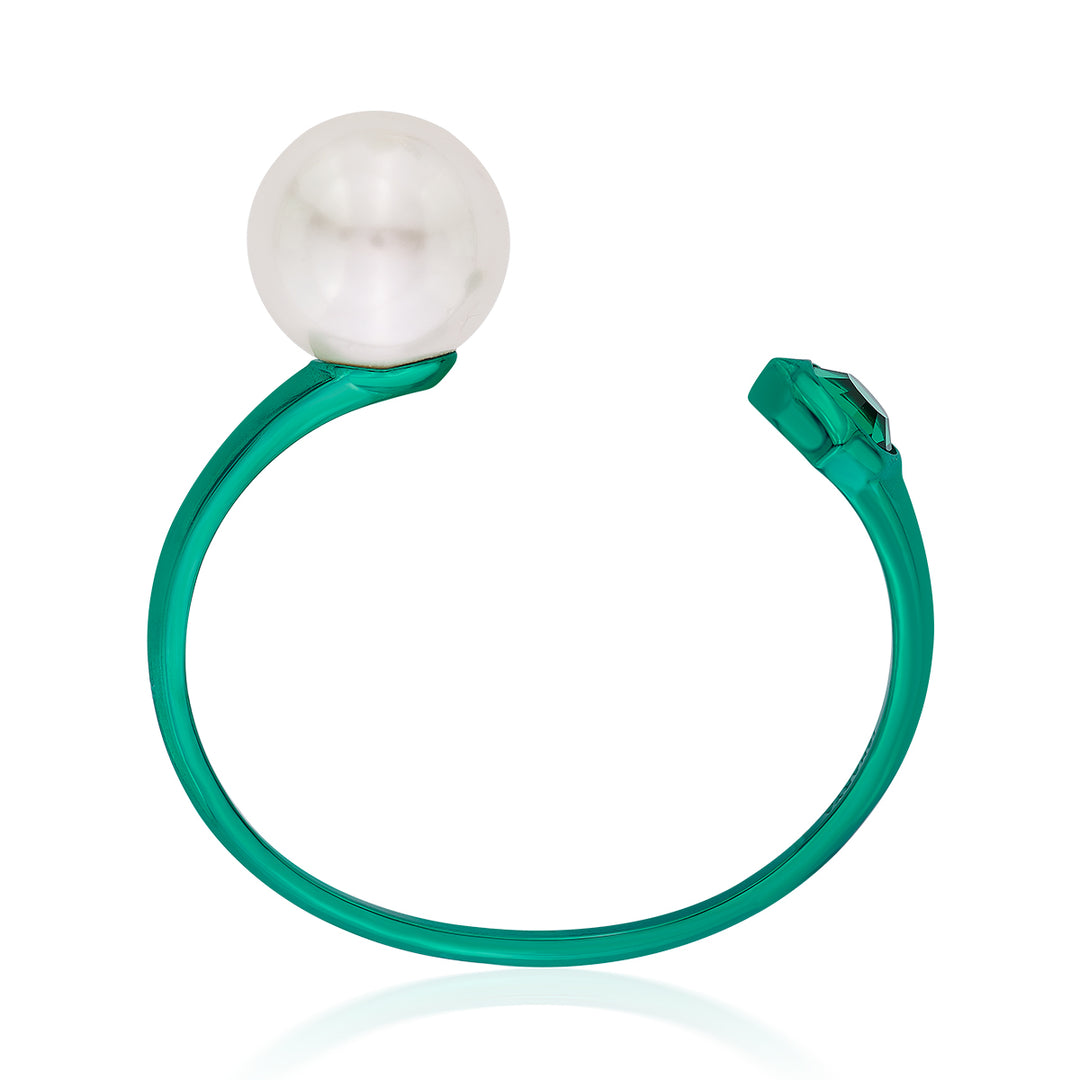 Zeenat Green Mirror Pearl Cuff