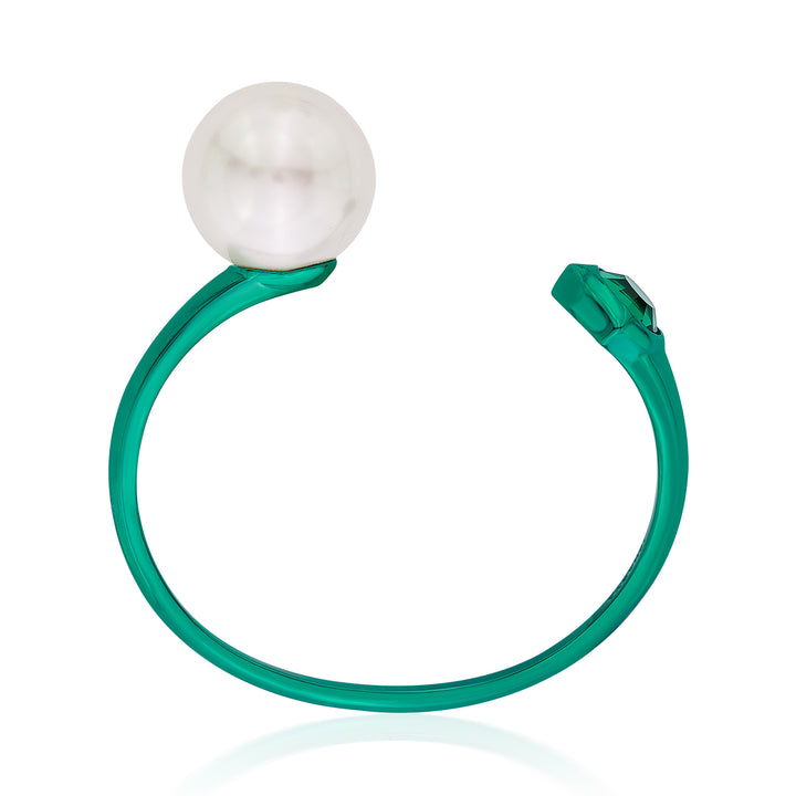Zeenat Green Mirror Pearl Cuff