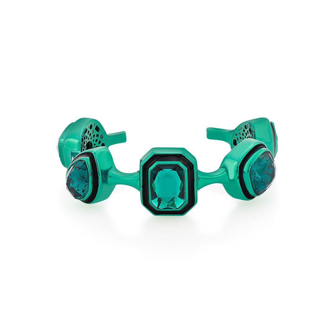 B-dazzle Green Multi-Crystal Cuff