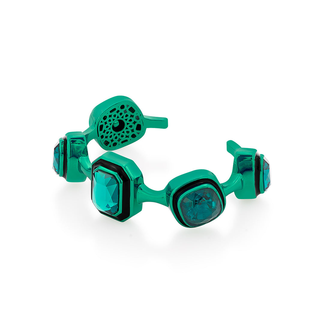 B-dazzle Green Multi-Crystal Cuff