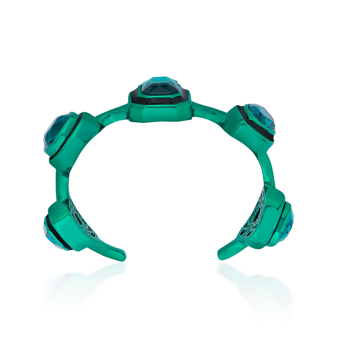 B-dazzle Green Multi-Crystal Cuff