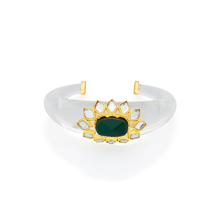 Begum Haute Evergreen Resin Cuff - Isharya | Modern Indian Jewelry