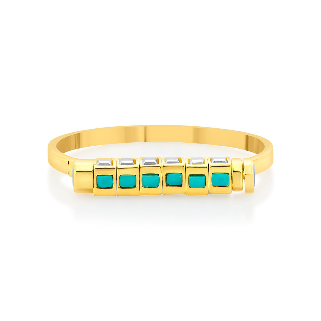 Glow Turquoise & Mirror Bangle