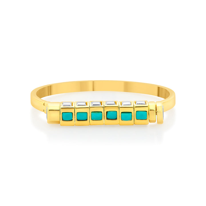 Glow Turquoise & Mirror Bangle