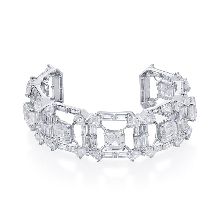 Louvre 925 Silver Octa Cuff - Isharya | Modern Indian Jewelry