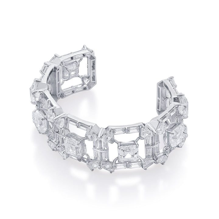 Louvre 925 Silver Octa Cuff - Isharya | Modern Indian Jewelry