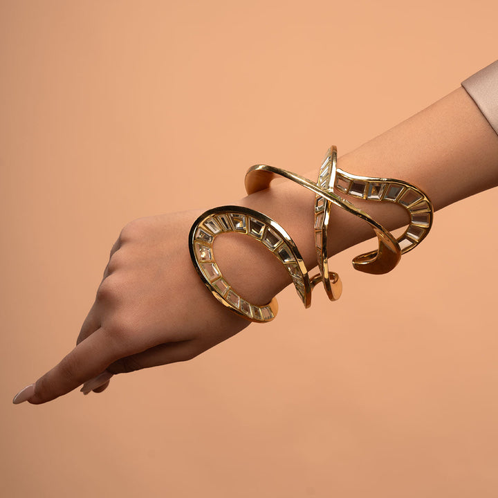 Dazzle Mirror Statement Coil Cuff