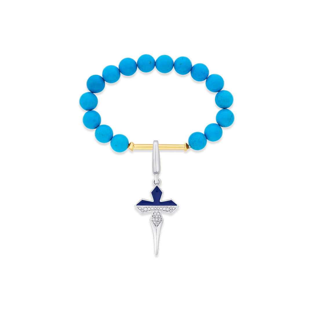 Cross Chrome Charm