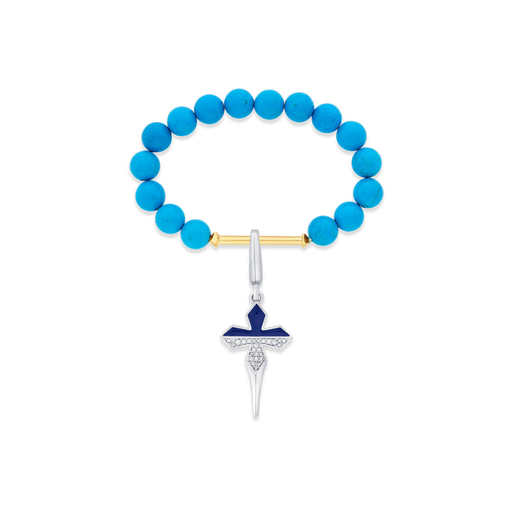 Cross Chrome Charm