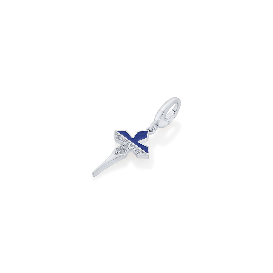 Cross Chrome Charm