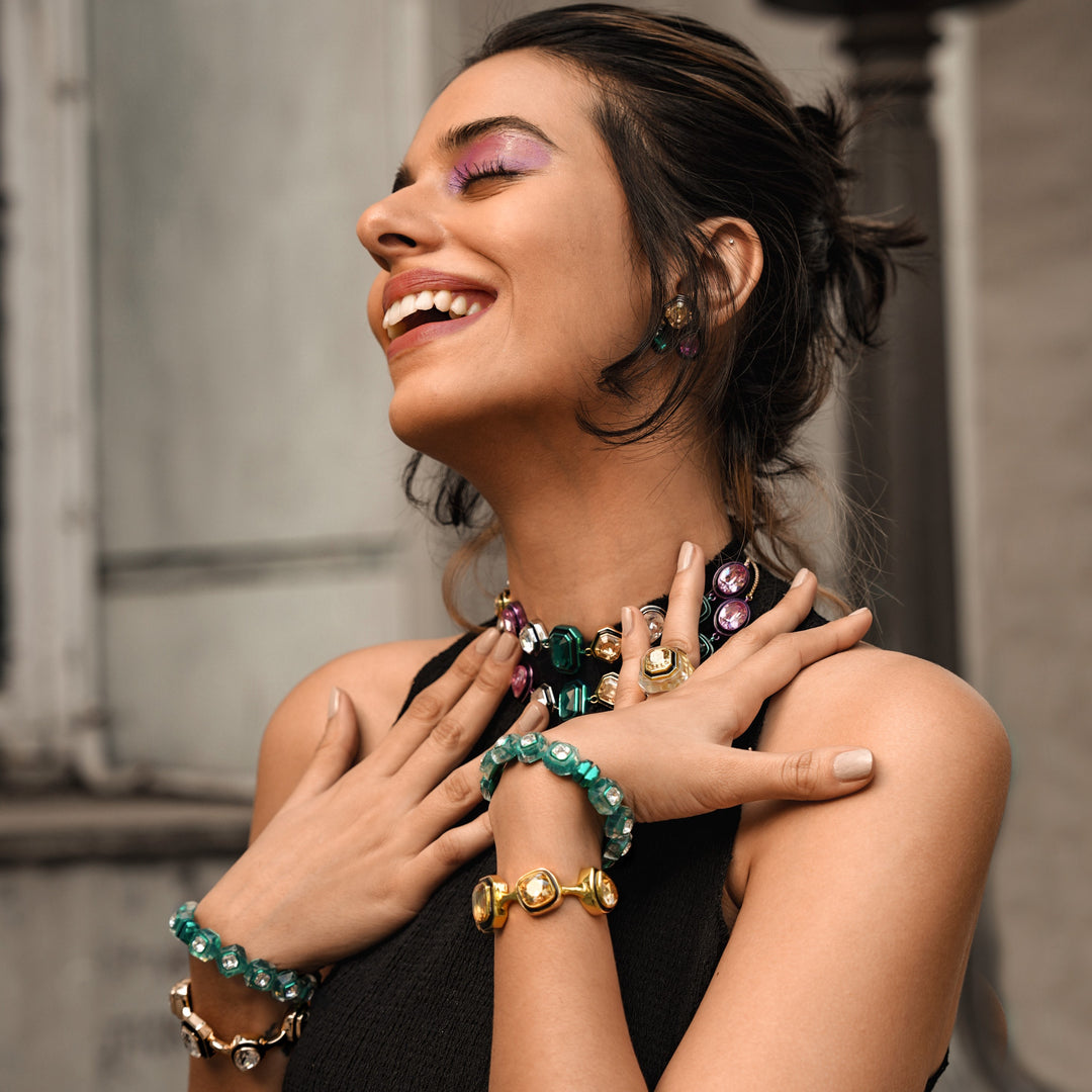 B-dazzle Green Crystal Bracelet