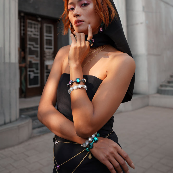 Banger Multi-Color Crystal Cuff