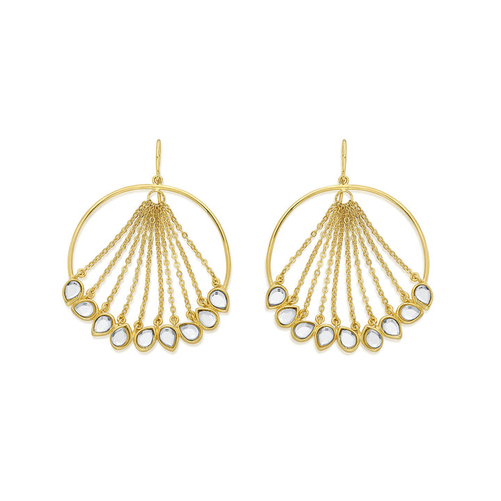 Mirror Chain  Waterfall Earrings