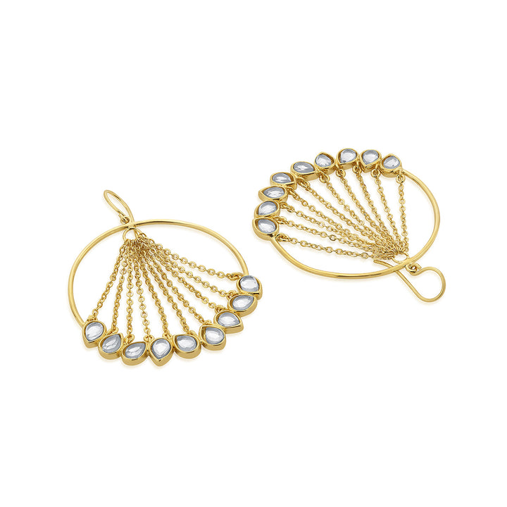 Mirror Chain  Waterfall Earrings