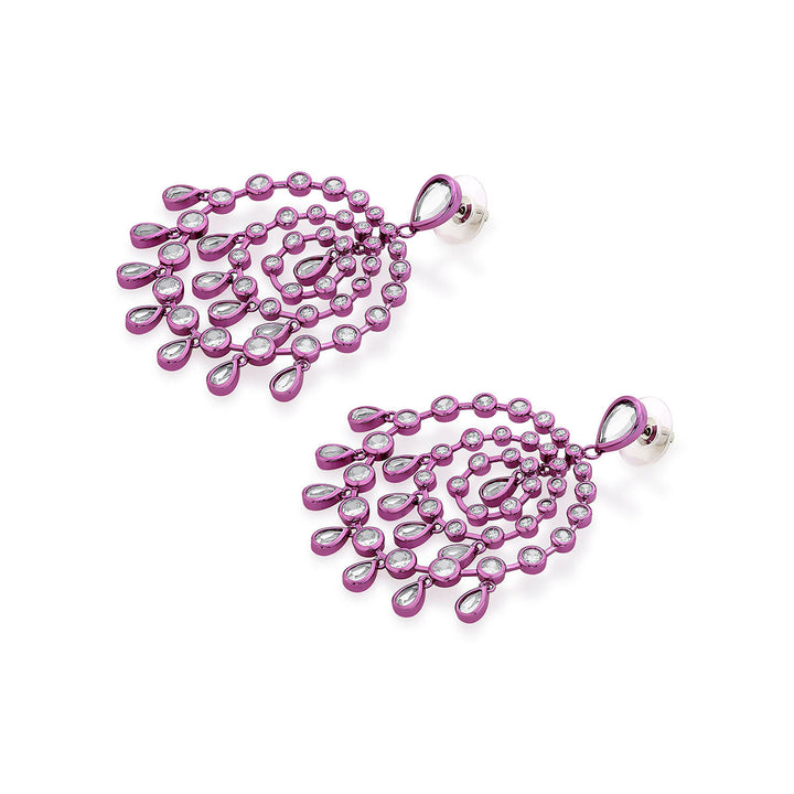 Rani Pink Chandelier Earrings - Isharya | Modern Indian Jewelry