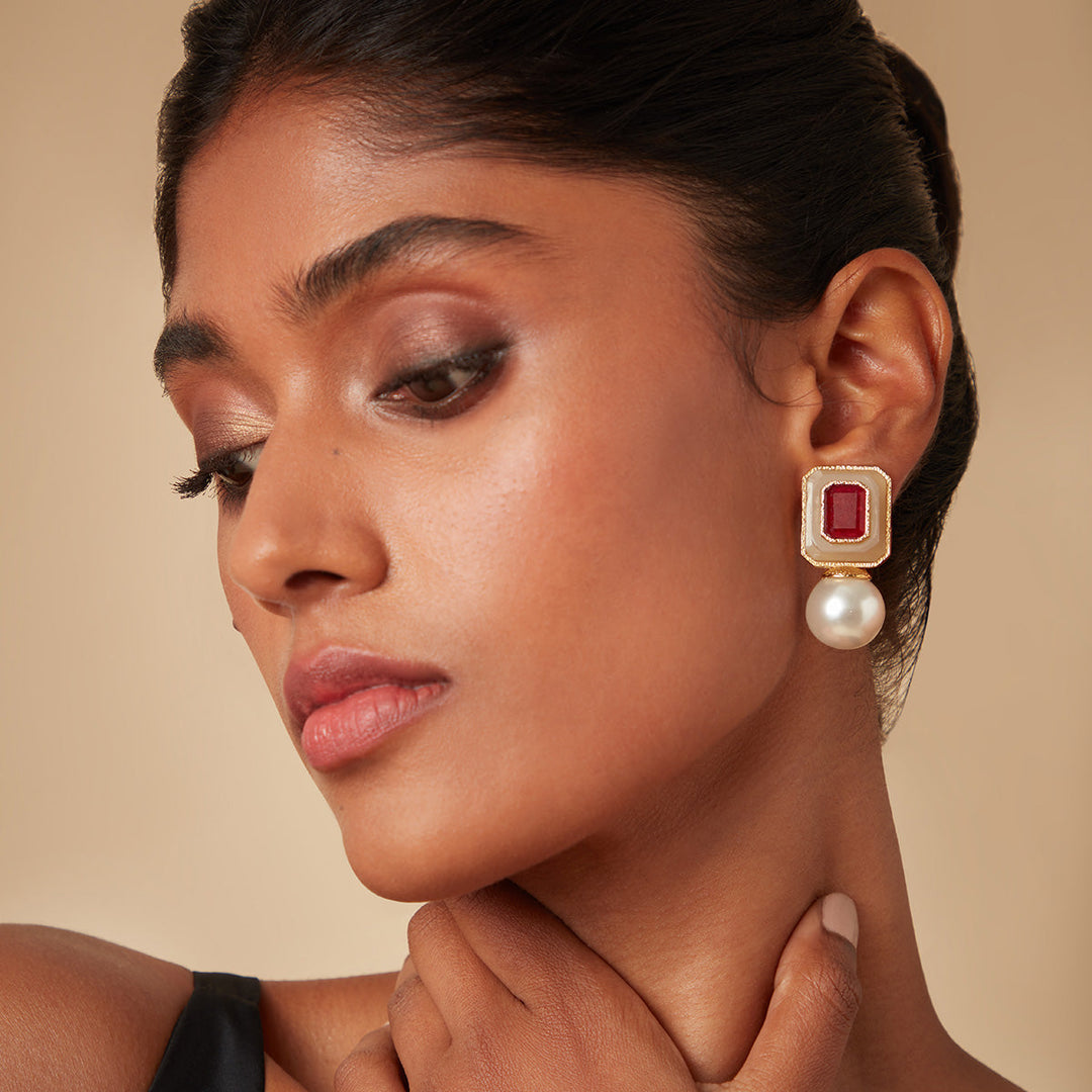 Noor Drop Earrings - Isharya | Modern Indian Jewelry