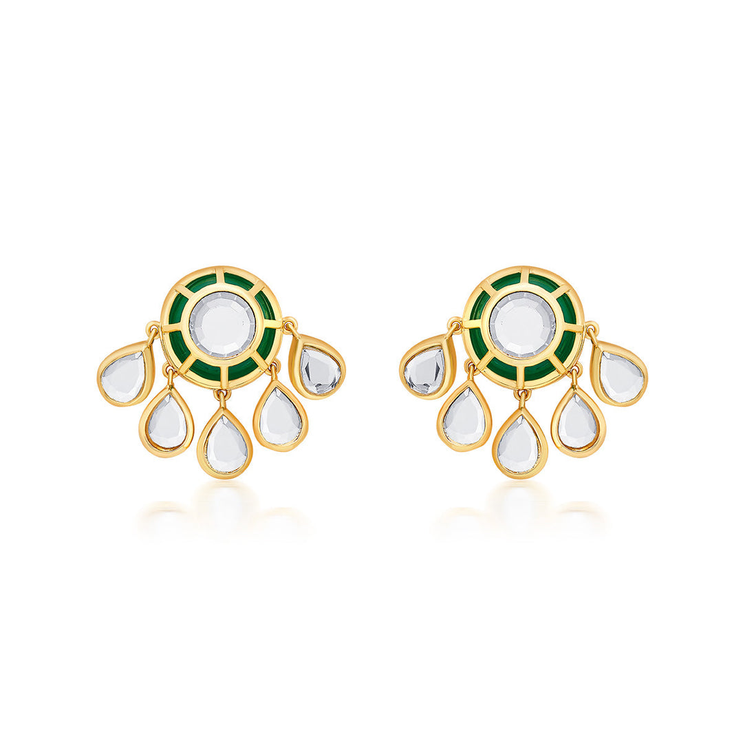 Ayaana Evergreen Studs - Isharya | Modern Indian Jewelry