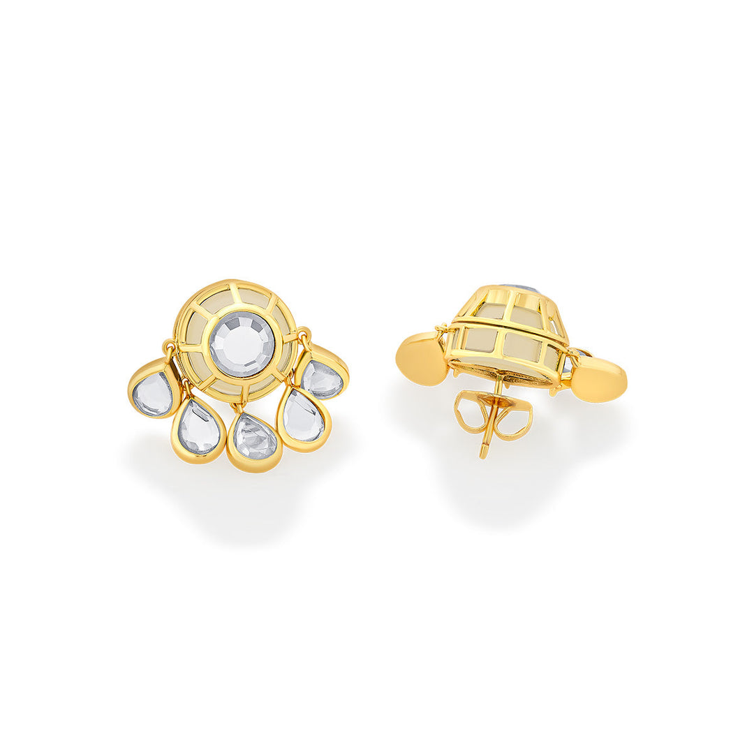 Ayaana Ecru Studs - Isharya | Modern Indian Jewelry