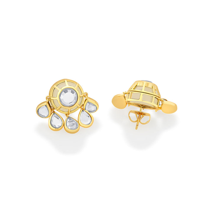 Ayaana Ecru Studs - Isharya | Modern Indian Jewelry