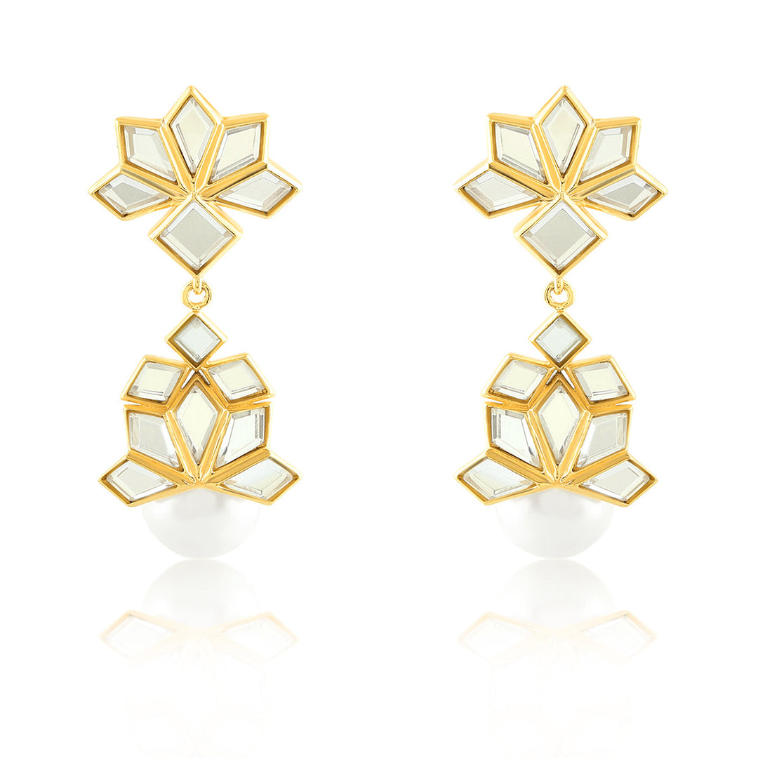 Flor Mirror Stud Earrings