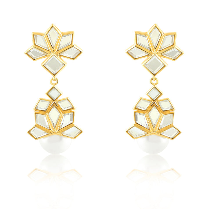 Flor Mirror Stud Earrings