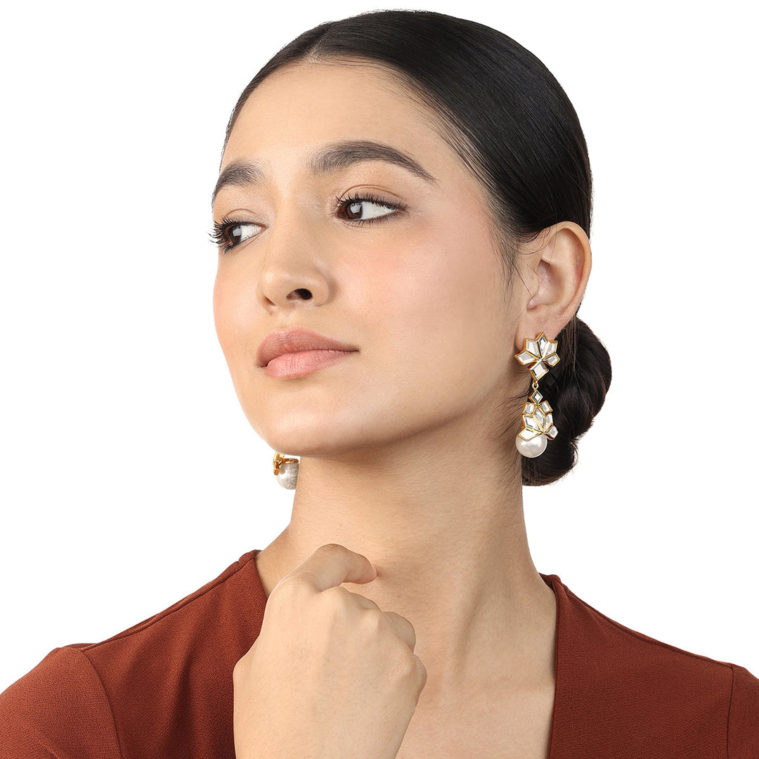 Flor Mirror Stud Earrings