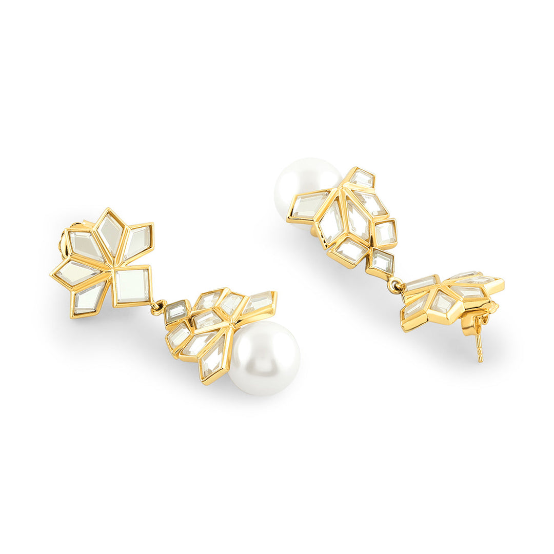 Flor Mirror Stud Earrings
