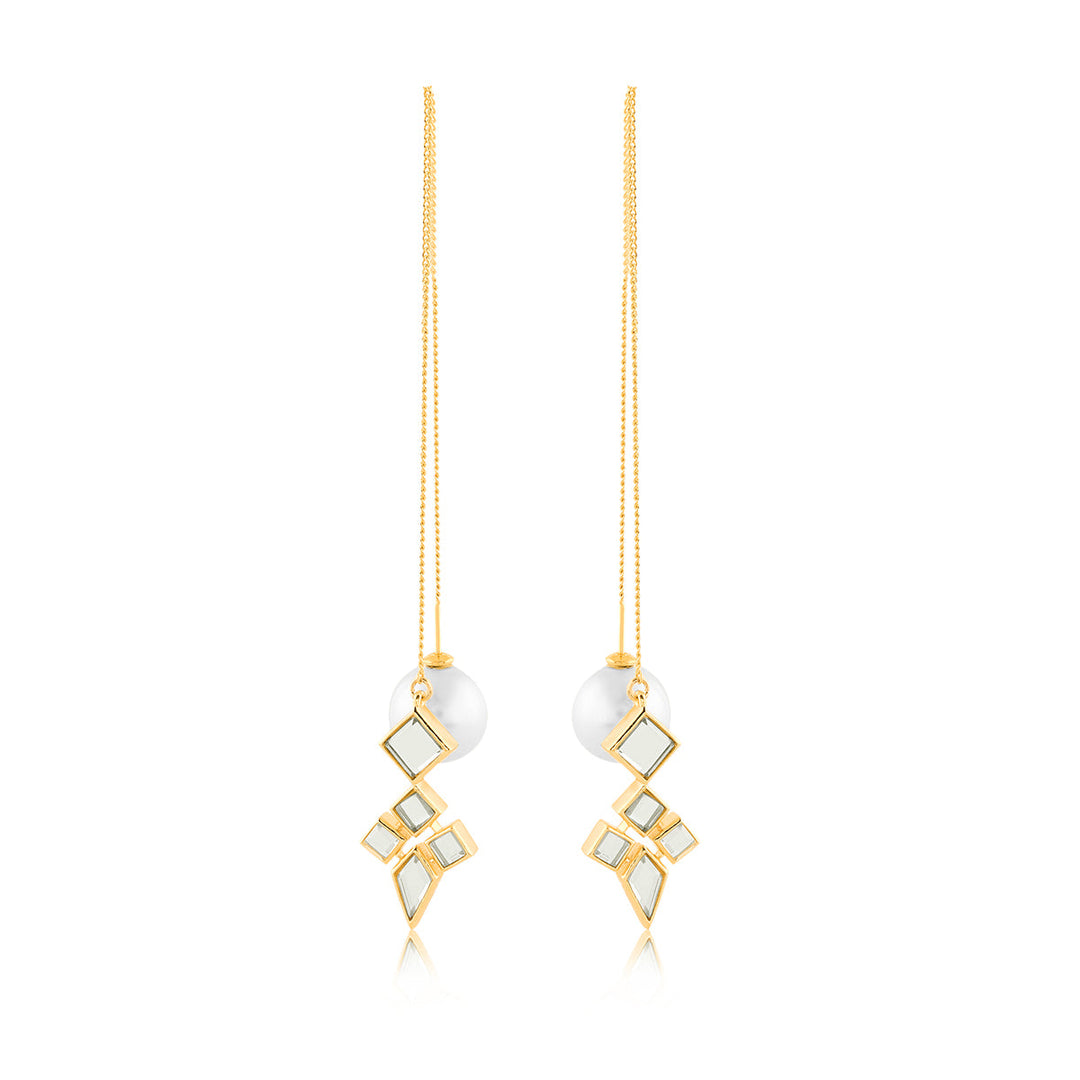 Flor Pearl Thread Earrings