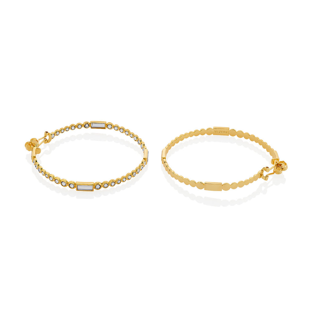 Aura Gold Oversized Hoop Earrings - Isharya | Modern Indian Jewelry