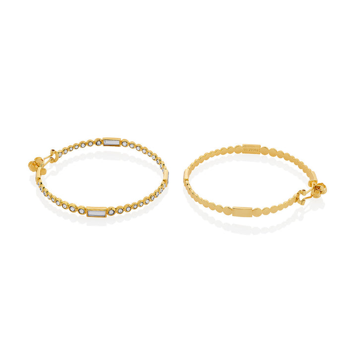Aura Gold Oversized Hoop Earrings - Isharya | Modern Indian Jewelry