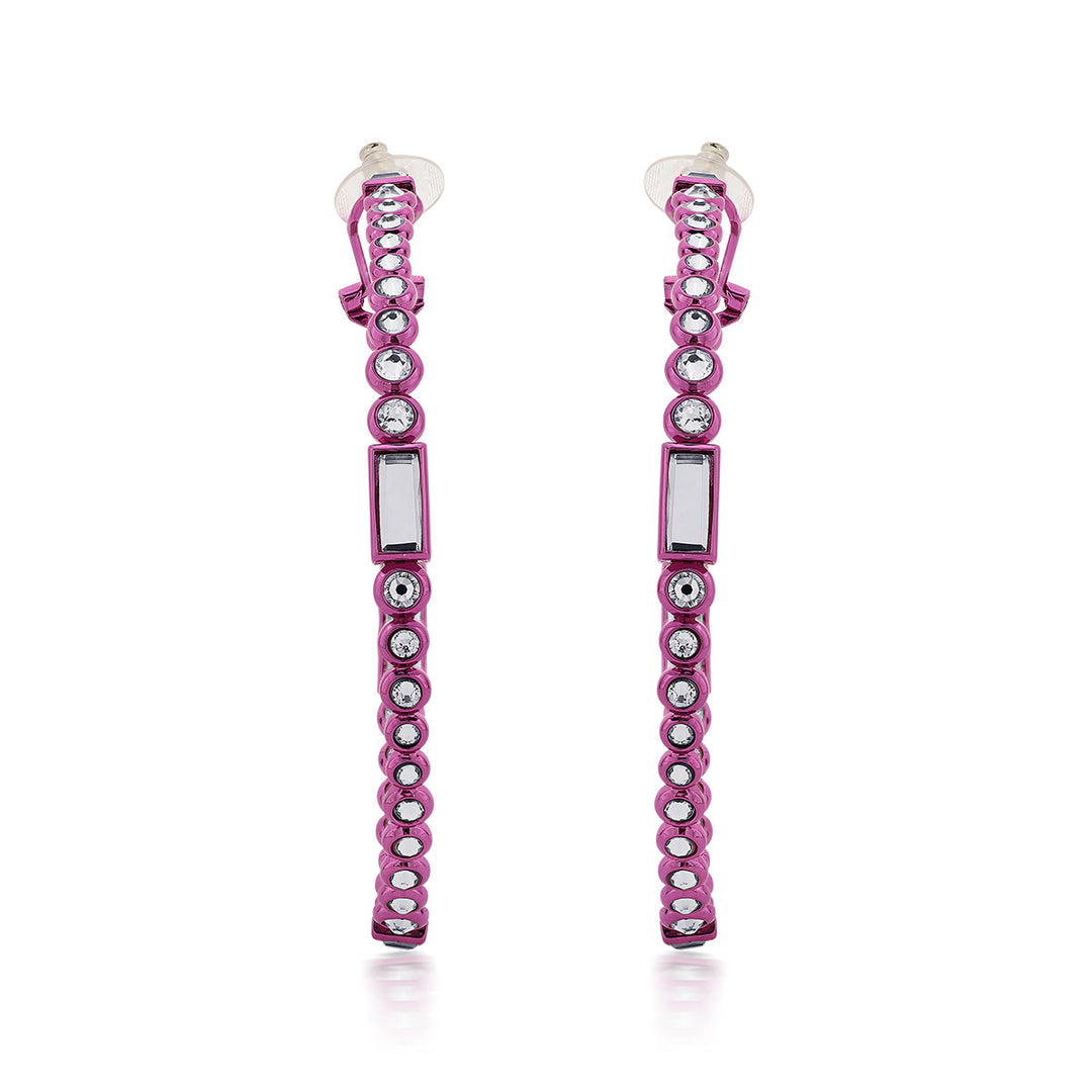 Rani Pink Oversized Hoop Earrings - Isharya | Modern Indian Jewelry