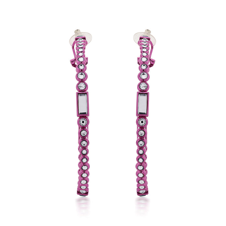 Rani Pink Oversized Hoop Earrings - Isharya | Modern Indian Jewelry
