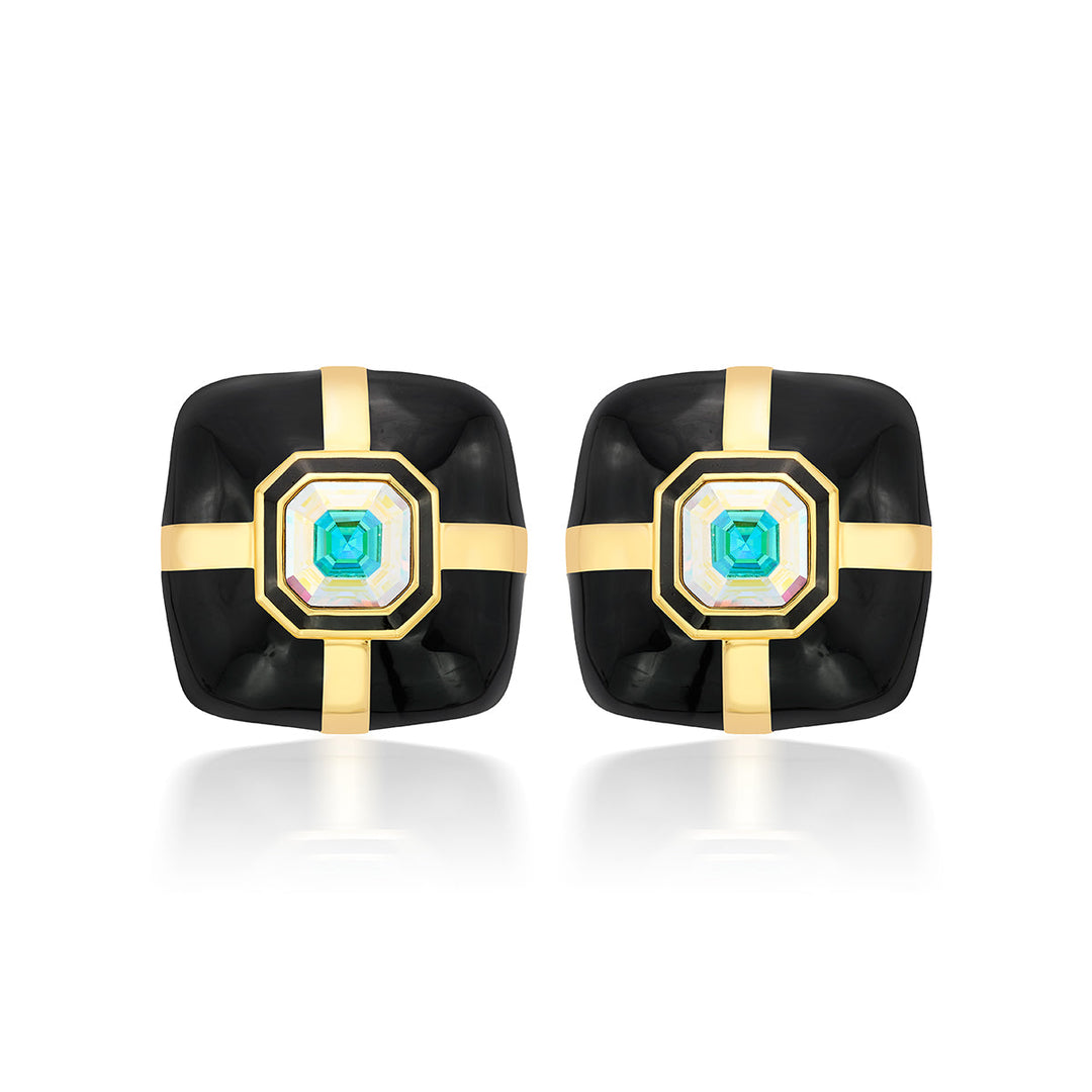 Shani Mirror Studs - Isharya | Modern Indian Jewelry
