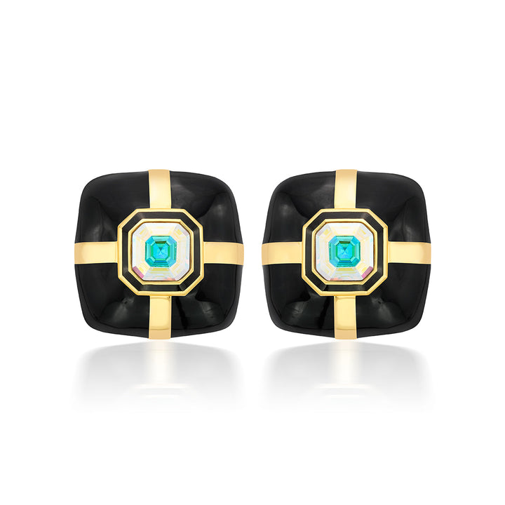 Shani Mirror Studs - Isharya | Modern Indian Jewelry