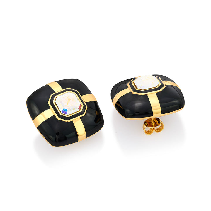 Shani Mirror Studs - Isharya | Modern Indian Jewelry