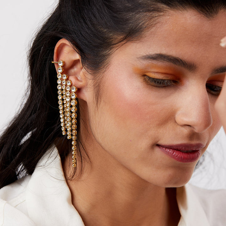 Ada CZ Cocktail Earrings - Isharya | Modern Indian Jewelry