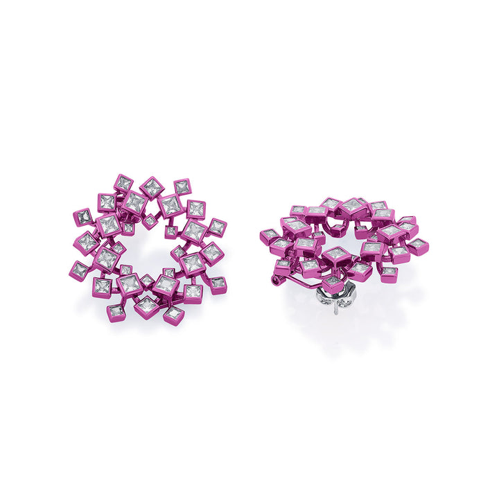 Rani Pink Halo Earrings - Isharya | Modern Indian Jewelry