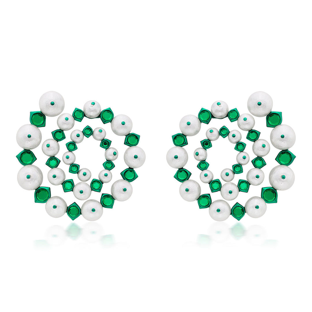 Zeenat Pearl Swirl Earrings - Isharya | Modern Indian Jewelry