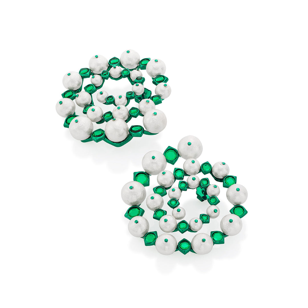 Zeenat Pearl Swirl Earrings - Isharya | Modern Indian Jewelry