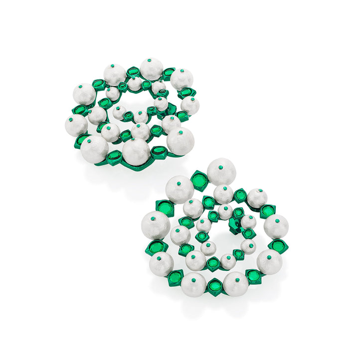 Zeenat Pearl Swirl Earrings - Isharya | Modern Indian Jewelry