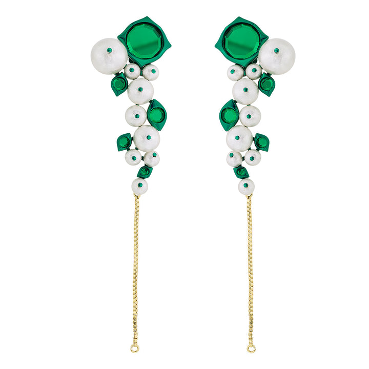 Zeenat Pearl Vine Earrings - Isharya | Modern Indian Jewelry