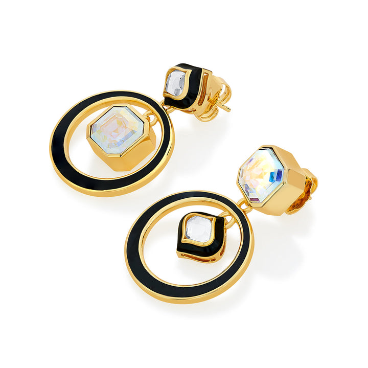 Meher Enamel Mirror Earrings - Isharya | Modern Indian Jewelry