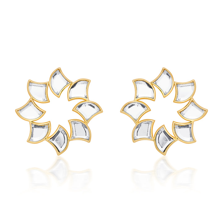Amara Mirror Bloom Earrings