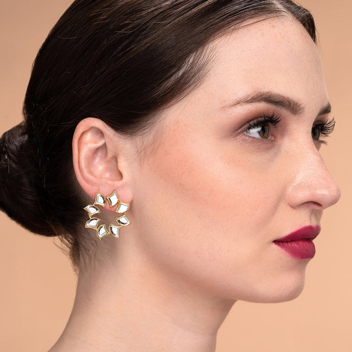 Amara Mirror Bloom Earrings