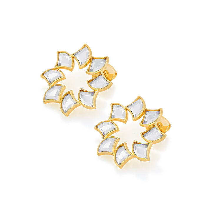 Amara Mirror Bloom Earrings