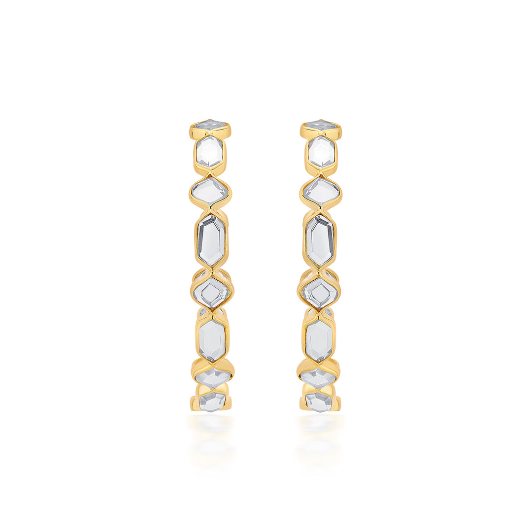 Amara Mirror Cupola Long Earrings